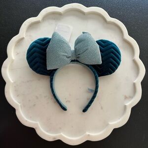 Tokyo Disney Resort Teal Headband with Metalic Bow Headband